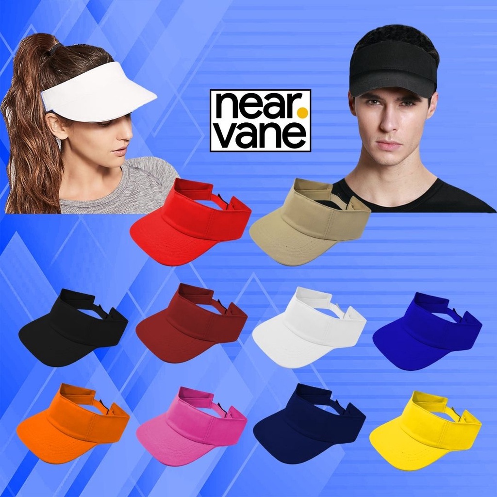 Topi Golf Zumba Sepeda Olah Raga Senam Pantai Olahraga Korea Summer Tenis Bolong Tennis Outdoor Wanita Pria Lapangan Warna Hitam Putih Cream Biru Navy Kuning Merah Marun Oren Orange Pink