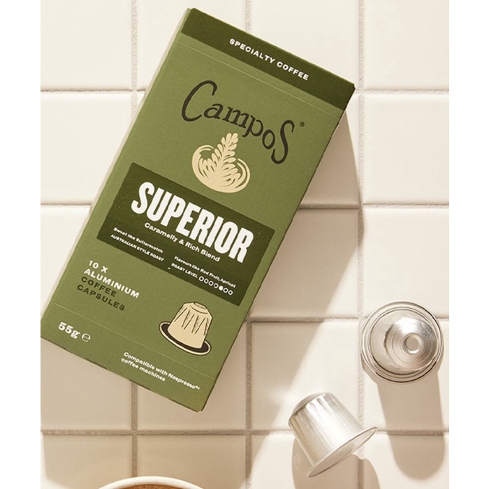 

CAMPOS COFFEE SUPERIOR CAPSULES 10 - NESPRESO COMPATIBLE