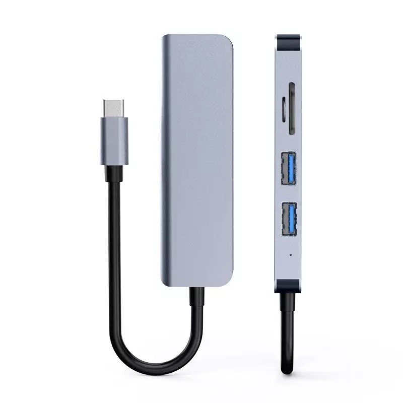 Card Reader USB HUB Type C High Speed 5 In 1