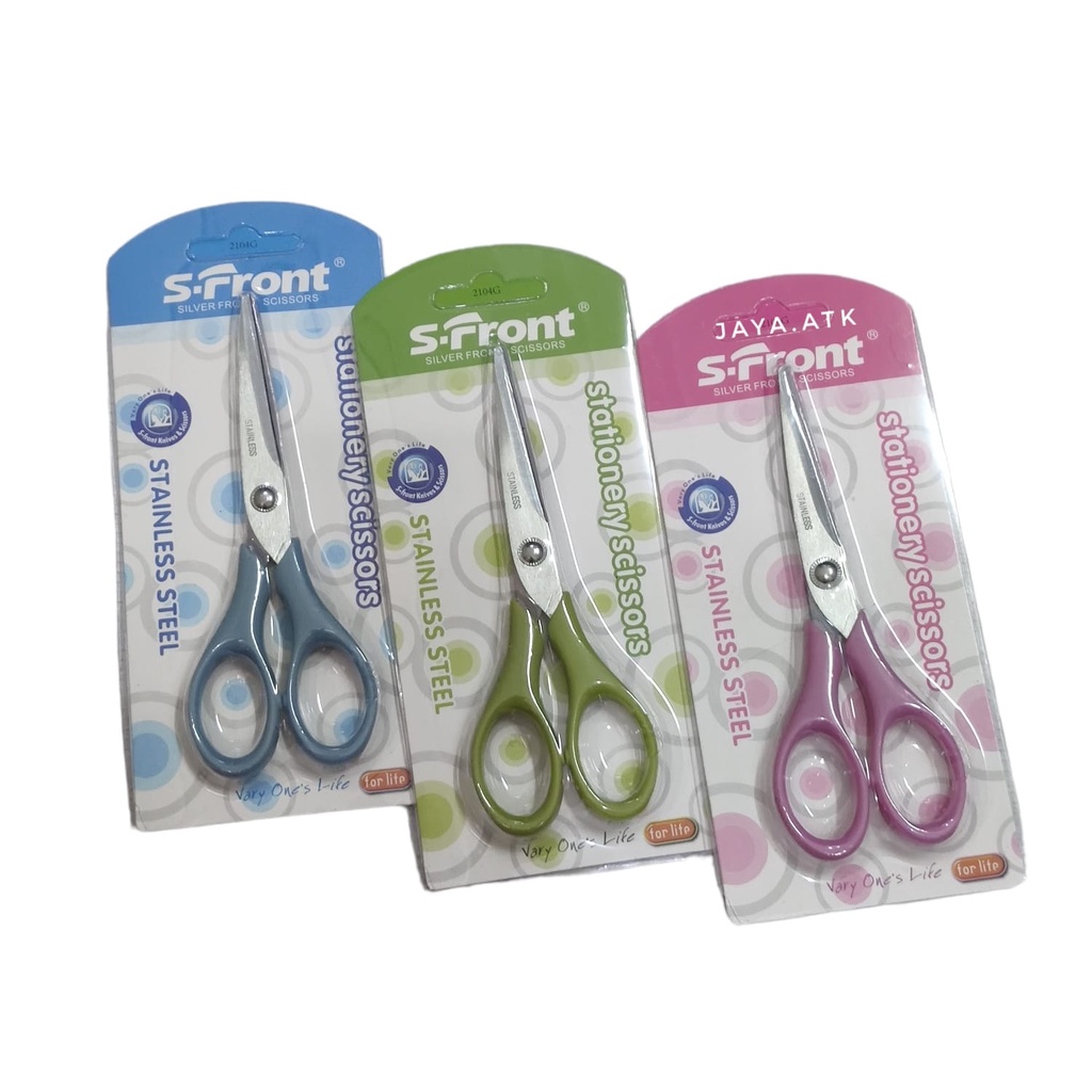 

GUNTING KERTAS 14 CM 2104 SFRONT GAGANG WARNA STAINLESS BAGUS TEBAL