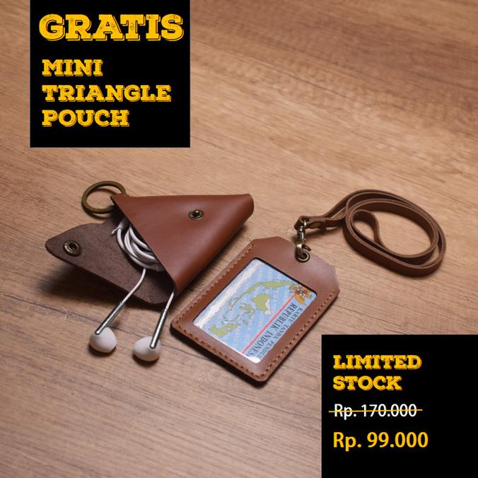 

ID CARD KULIT ASLI, NAME TAG KULIT, LEATHER CARD HOLDER BROWN TAN