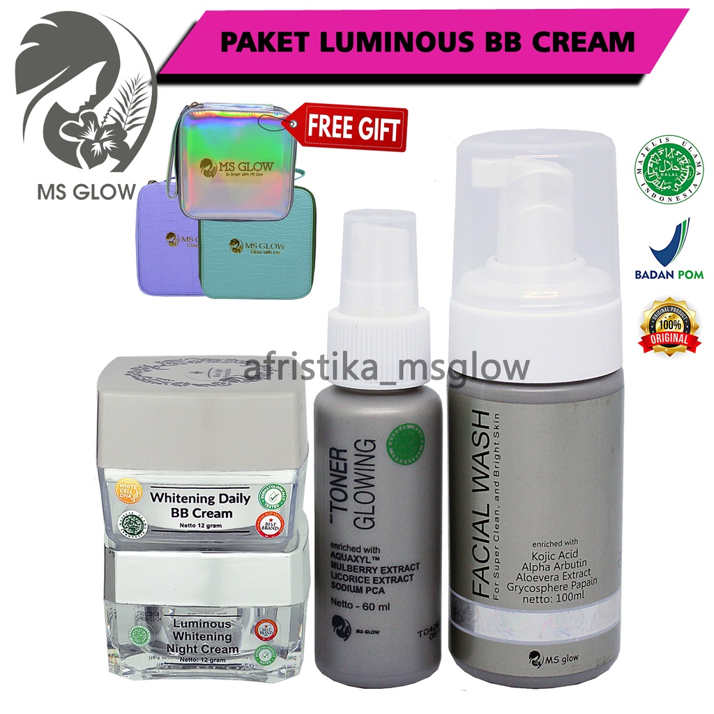 Ms Glow Paket Wajah Original Resmi Luminous Series