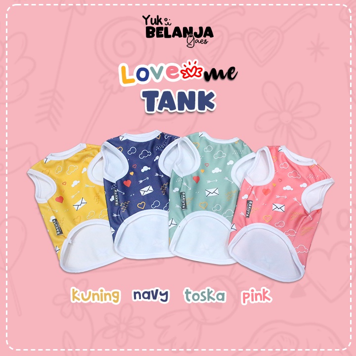 Baju Kucing Bahan Poliester Love Me Tank Series / Baju Kucing anjing kelinci / Size XS-XL / Yuk Belanja Gaes!