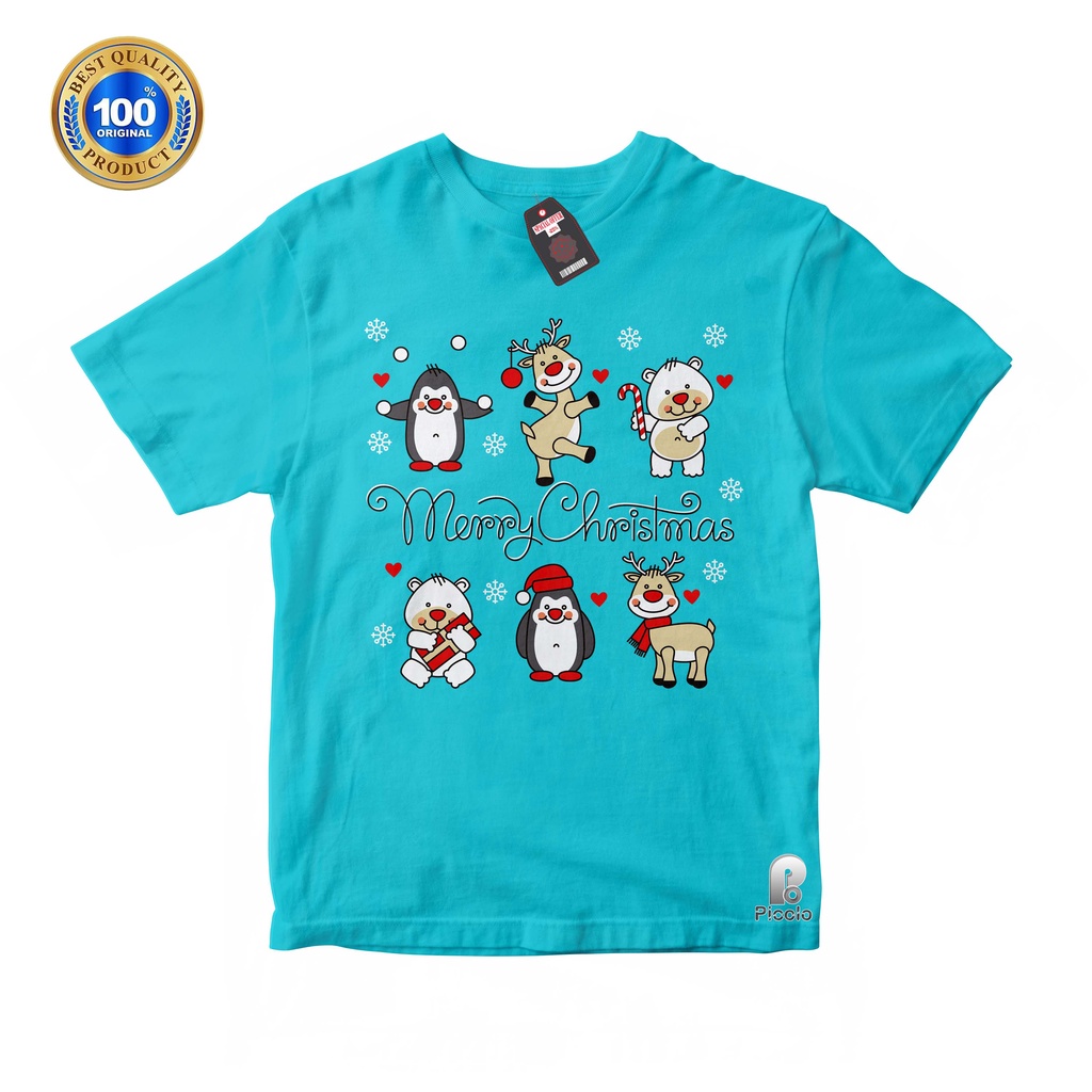 BAJU ANAK KAOS ATASAN ANAK SPESIAL NATAL MERRY CHRISTMAS UNISEX Bahan COTTUN