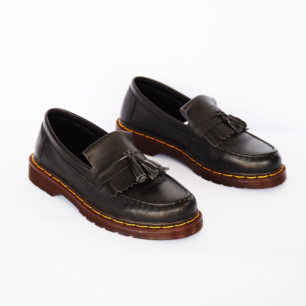 Sepatu kulit Asli Pria Slip On Loafers Formal | SB NARA BLACK