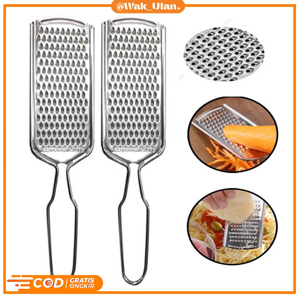 Parutan Keju Stainless Steel Alat Parut Cokelat Bawang Wortel Kentang Sayur Grated Cheese 21Cm Serbaguna murah