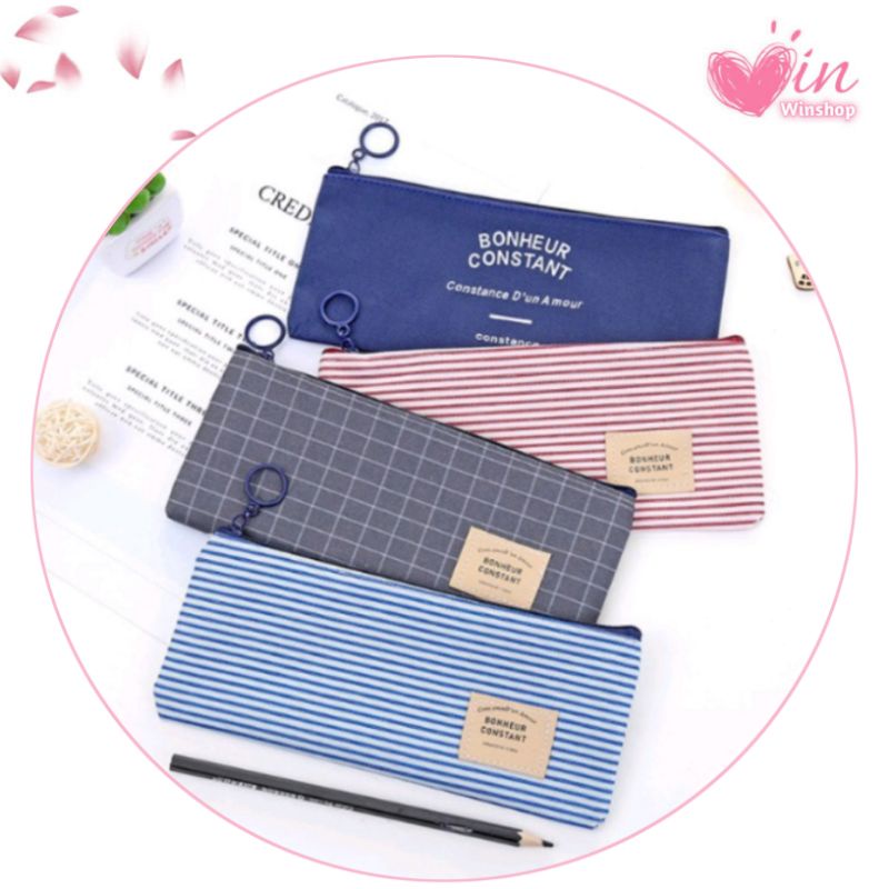

WS7 | ❤️ Tempat pensil Bonheur Constant - Motif Garis