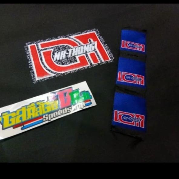 Sarung Jok Kulit Jok Nathong + Emblem Logo Nathong Original Thailand. - Hitam