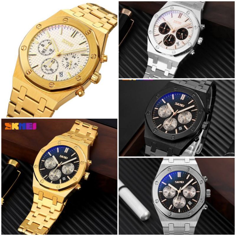 (COD) Jam Tangan Pria Analog Skmei 9296 Chrono Aktif