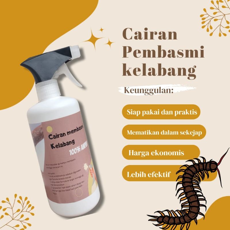 Pembasmi kelabang dan kaki seribu super efektif//500ml