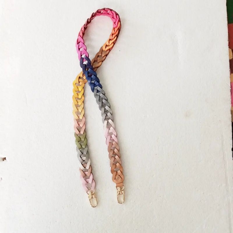Image of tali tas kepang handle tas longstrap kulit asli #1