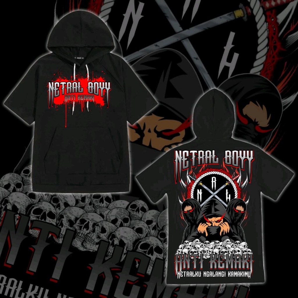 TS HOODIE NETRAL BOY ANTI KEMAKI BAHAN PREMIUMM
