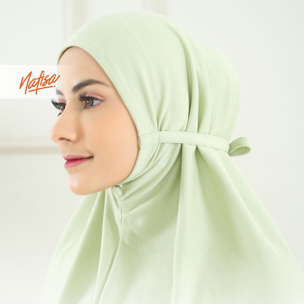 Jilbab Instan Tanpa Bergo Nafisa AT HOME PREMIUM | Hijab Instan Non Pad Kerudung Instan Tali Samping