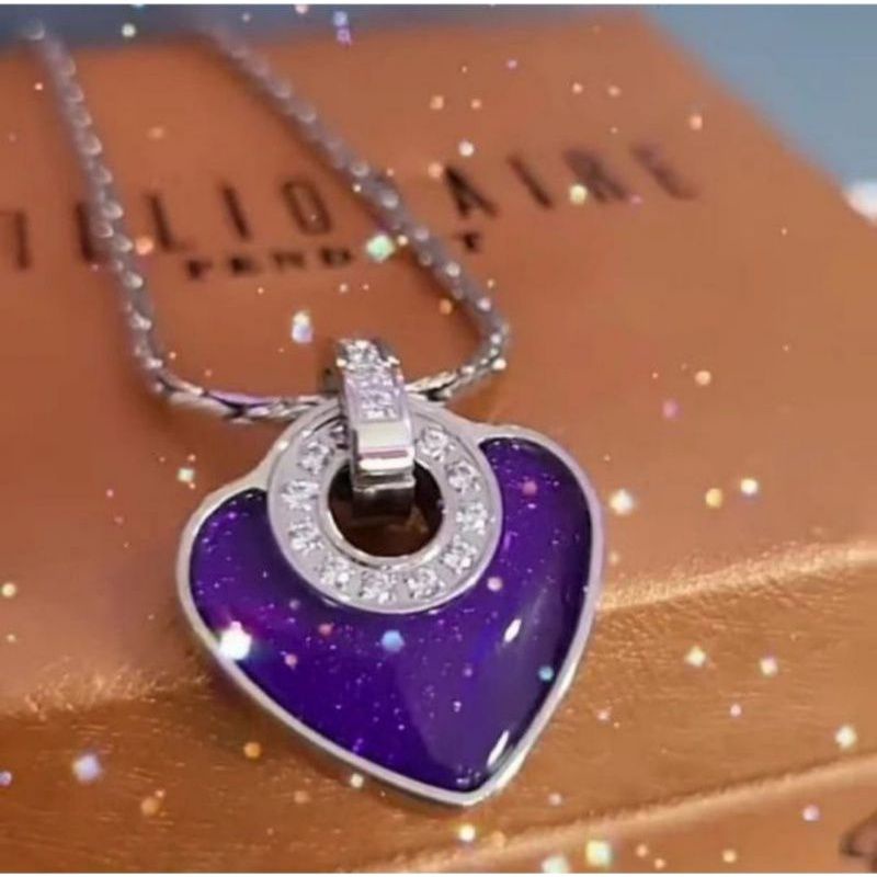 Pendant HEART PURPLE MCI