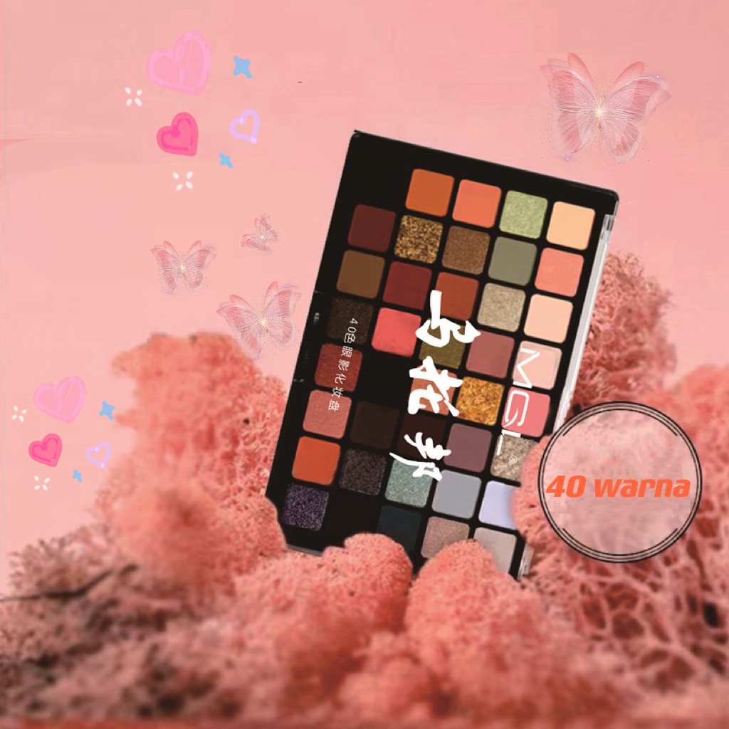 MGL Eyeshadow Pallete 40 Warna Korean Pigmented And Smooth Powder Long Lasting