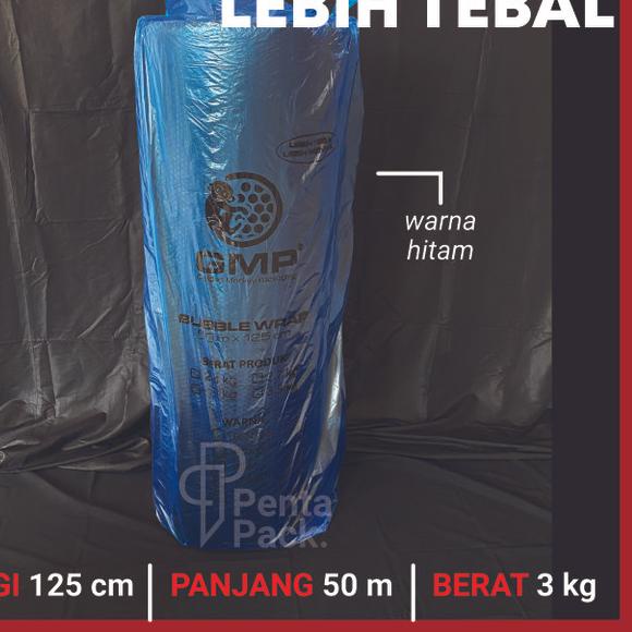 

[LEBIH TEBAL] Bubble Wrap GMP 125 cm X 50 m (Putih/Hitam) - Hitam