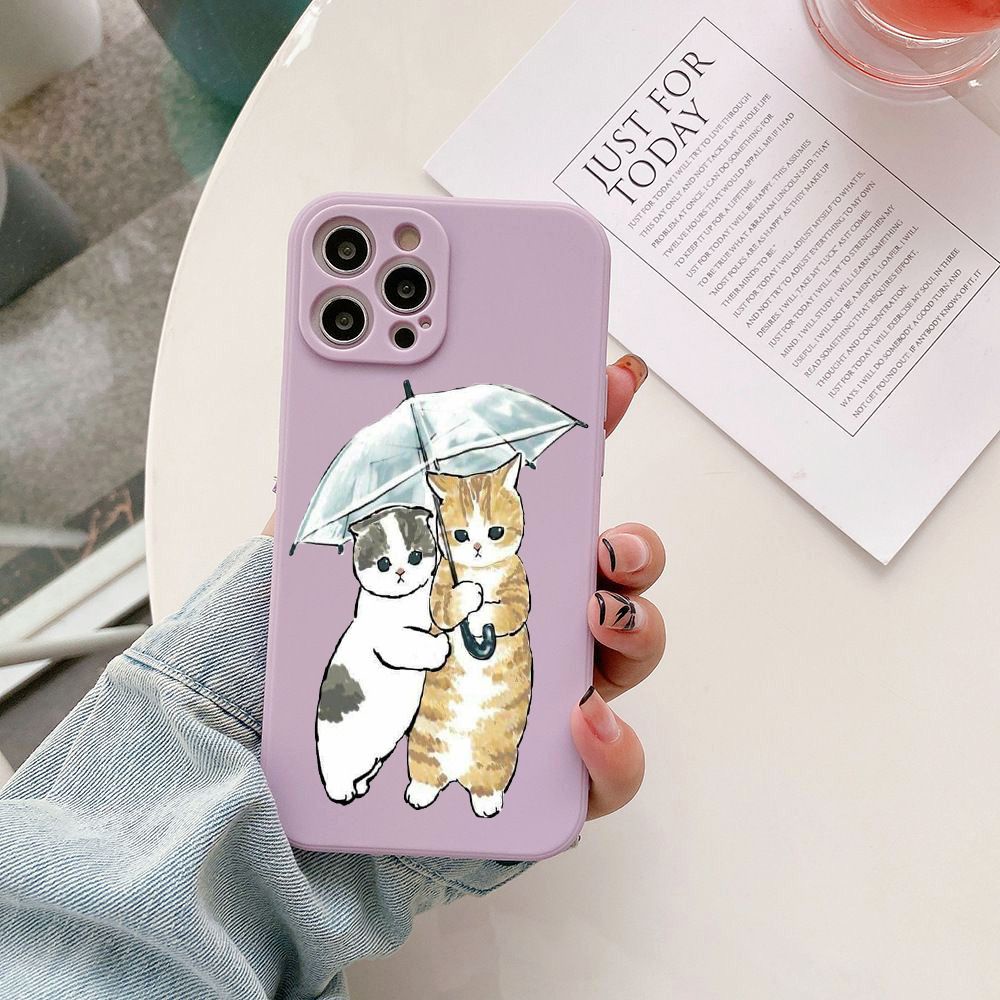 Softcase lucu  motif kucing BB32 for Iphone 6 6s 6g 6+ 6s+ 7 8 7+ 8+ X Xs 11 12 13 14+ Plus Pro Max