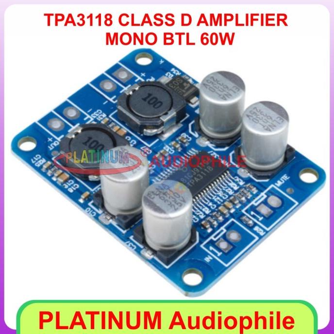 TPA3118 Amplifier Class D Mono BTL 60W TPA3118D2 Class D Amplifier