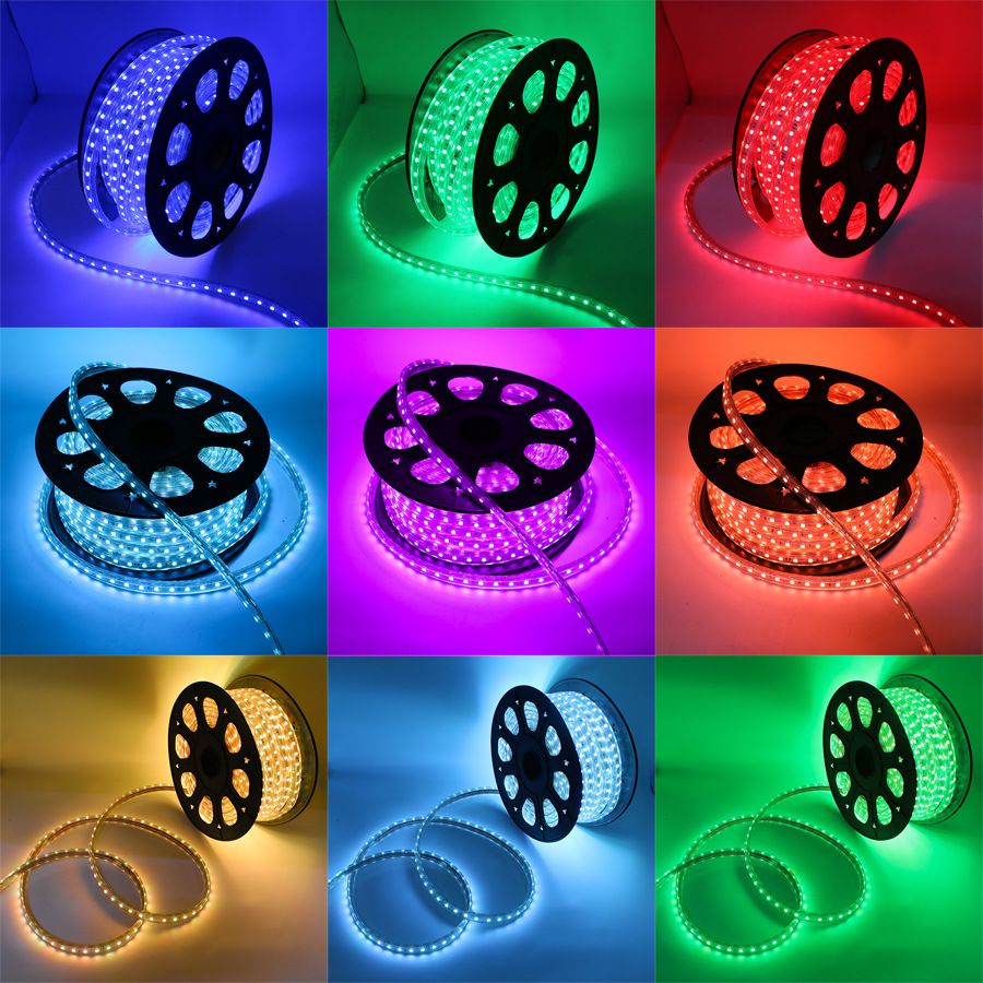 LAMPU LED SELANG SMD 5050 RGB 100M WARNA WARNI MULTICOLOR FULL COLOR AC 110V - 220V HIAS  STRIP UNTUK PLAFON WATERPROOF POHON 100 METER