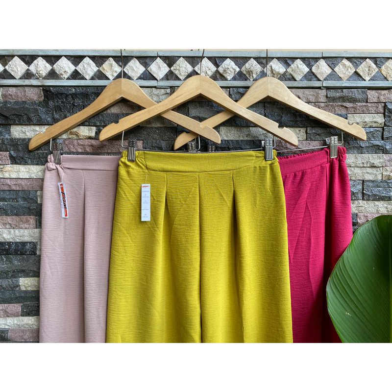 Kulot loose highwaist melly - kulot anti kusut crincle air flow