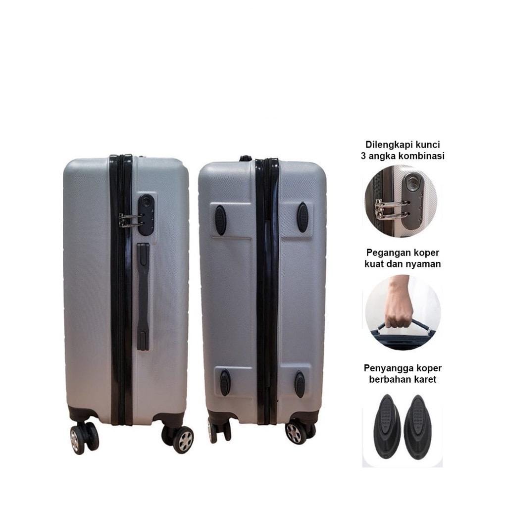 Alibaba1688 Koper Fiber Travel KP01 Ukuran 24 Inch Roda 4 putar 360 derajat