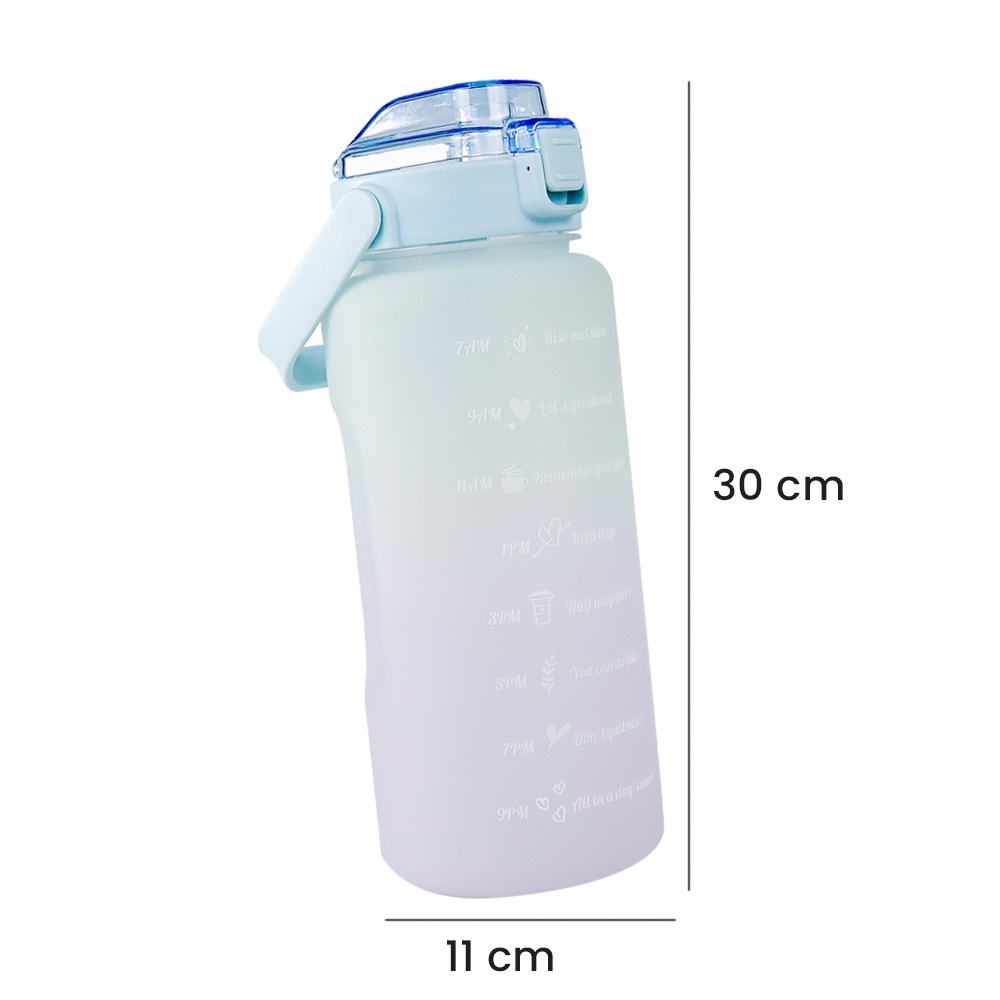 Botol Minum Plastik Large Water Bottle 2 Liter Olahraga Sport Fitness Running Sepeda Gym Badminton Jadwal Minum