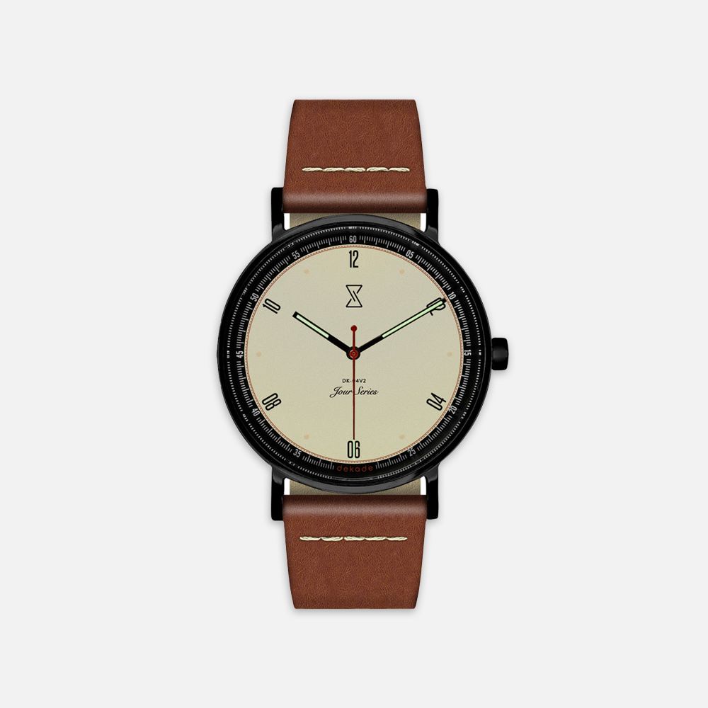 Jam Tangan Dekade World Jour Champagne Pria dan Wanita