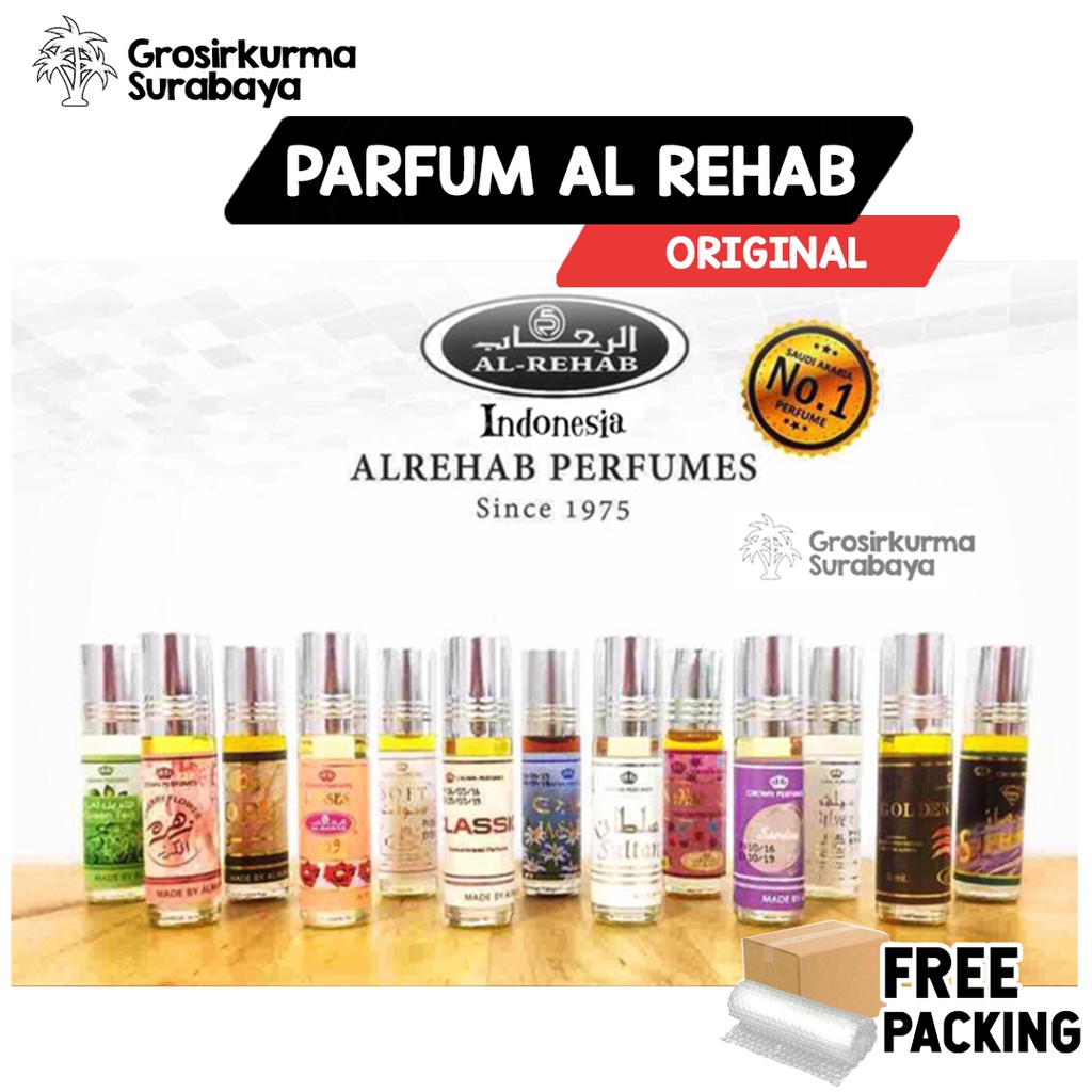 ORIGINAL AL REHAB Roll On 6ml Lengkap Semua Aroma Best Seller Parfum Asli Arab Saudi Tahan Seharian