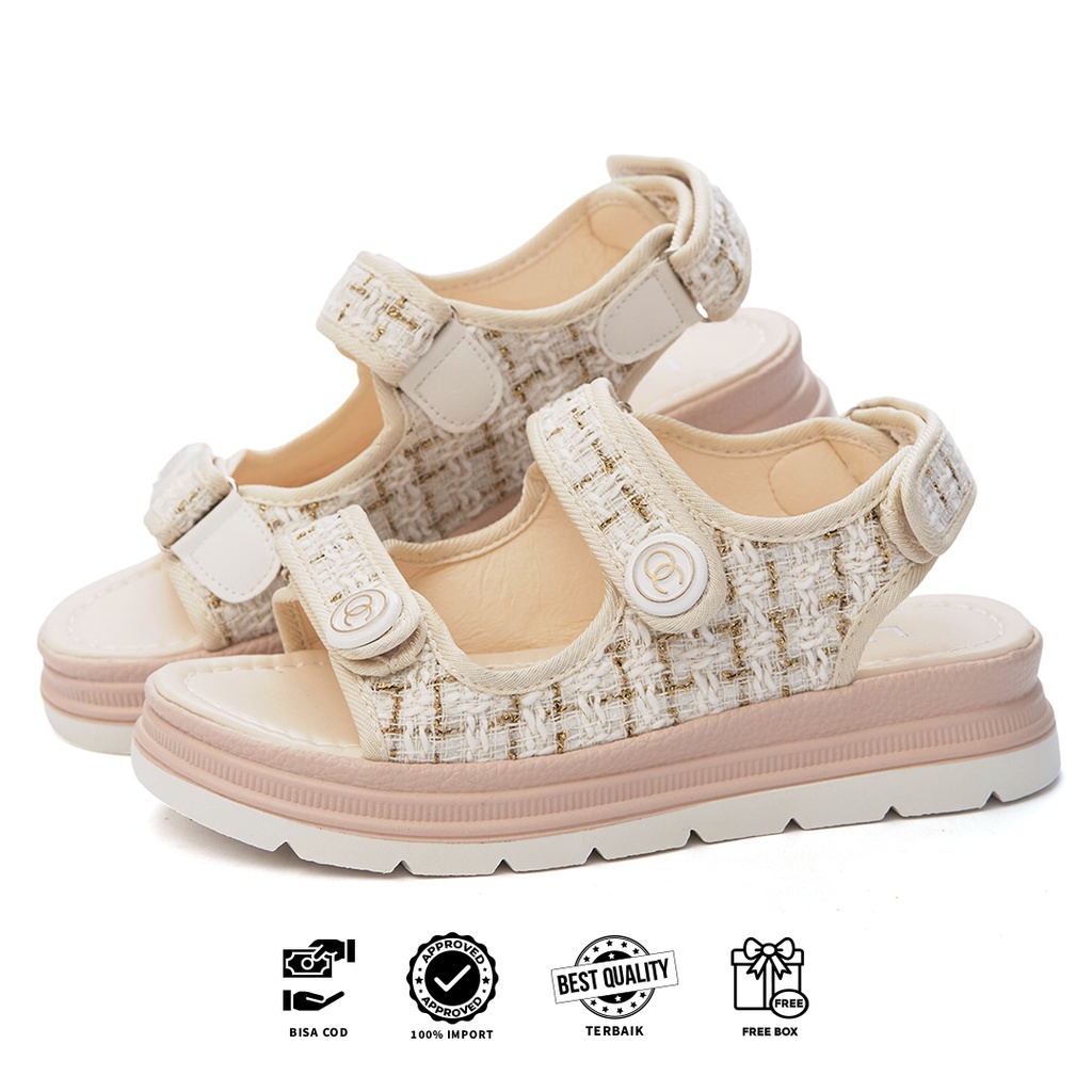 [Original Ber-Hologram] SNEAKYSHOES YUJIN SANDAL STRAP WANITA IMPORT PREMIUM QUALITY