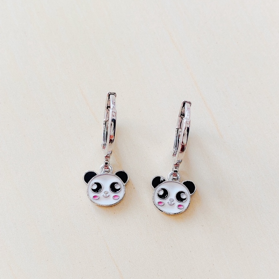 Anting Anak Kepala Panda Silver Xuping