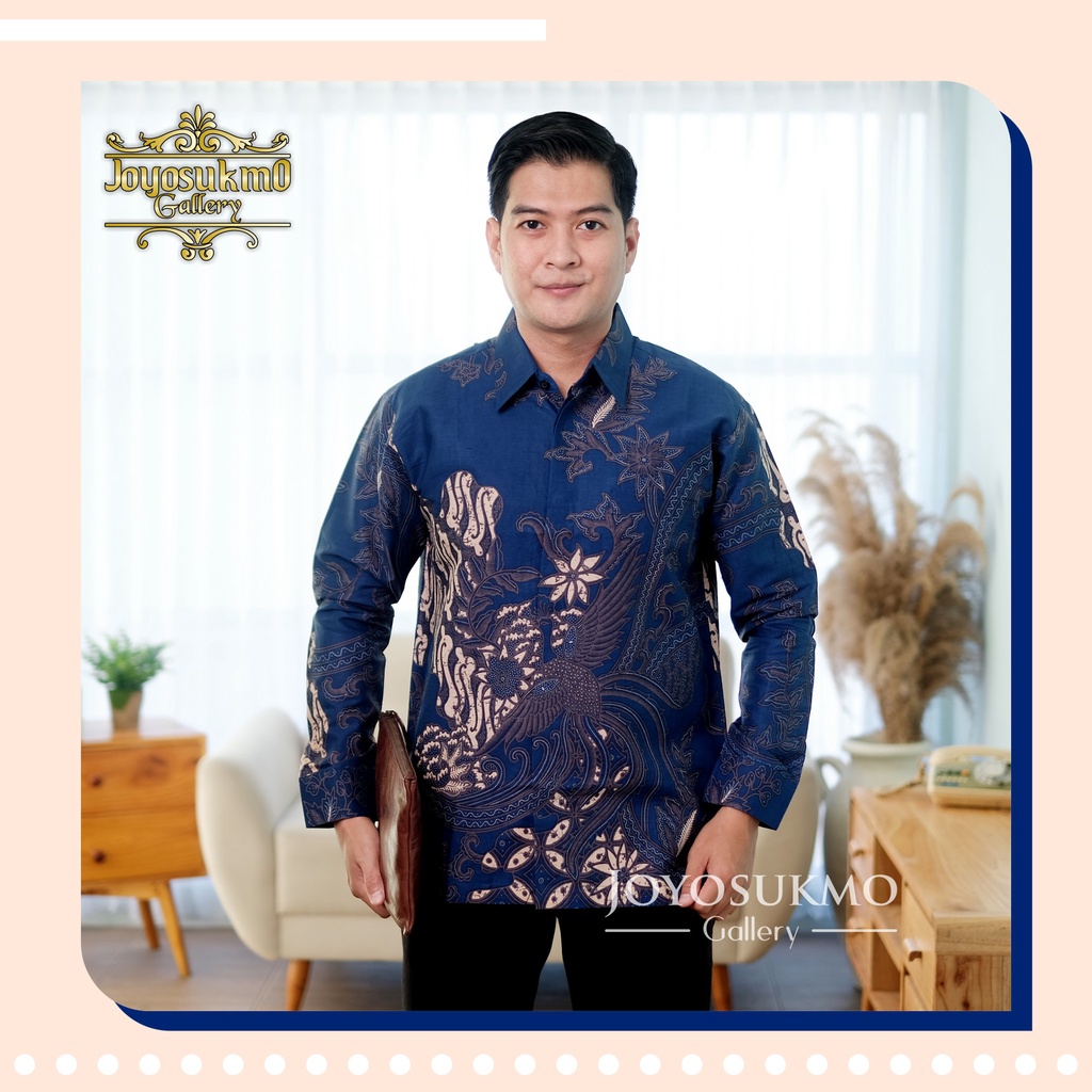 MANUKMU BIRU DONGKER KEMEJA BATIK PRIA LENGAN PANJANG