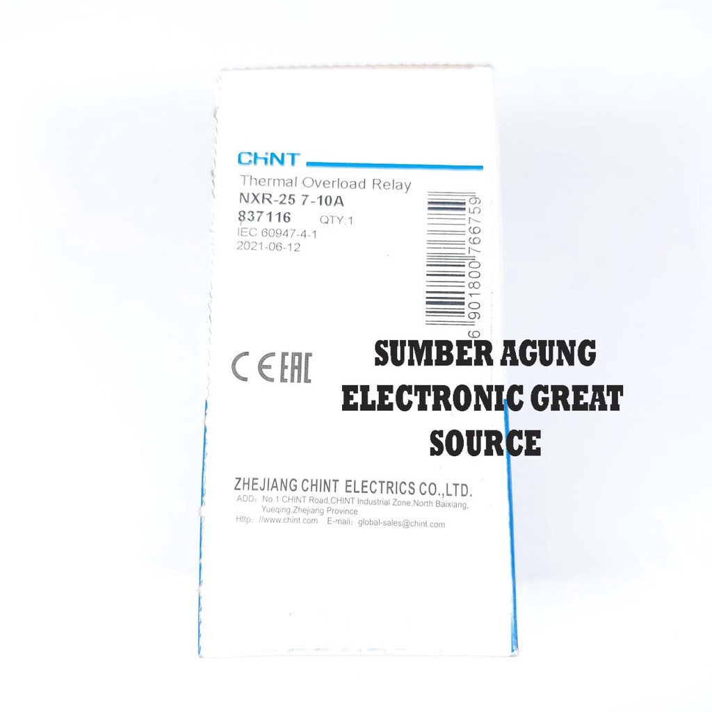 CHINT Overload 7-10A CHNT NXR25 Thermal Overload Relay Asli
