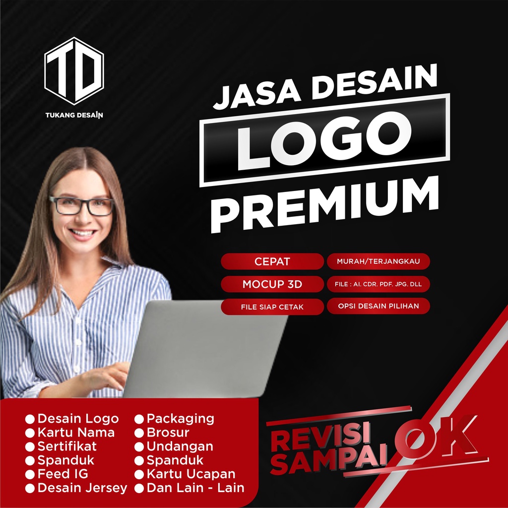 

JASA DESAIN LOGO CEPAT PREMIUM BERKUALITAS 1 HARI JADI REVISI UNLIMITED COSTUM TERJANGKAU UNTUK PERUSAHAAN / USAHA ANDA TUKANG DESAIN