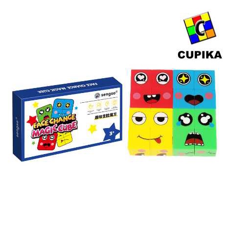 Puzzle magic face changing teka teki muka wajah lucu balok block