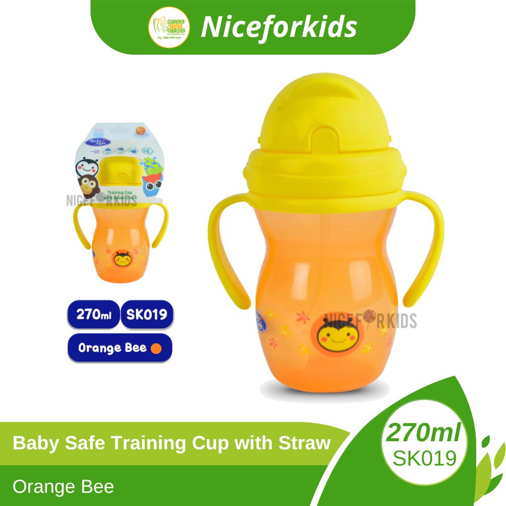 Baby Safe Training Cup w/ Straw (SK019) / Cup MInum Anak / Tempat Minum Anak