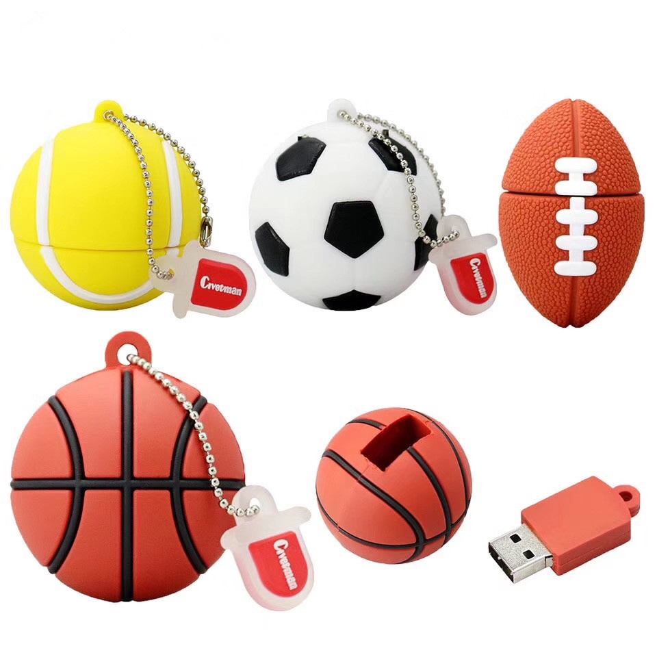 Flash Disk Usb 2TB Bentuk Bola Sepak / Basket Kartun Untuk PC / Laptop / Komputer