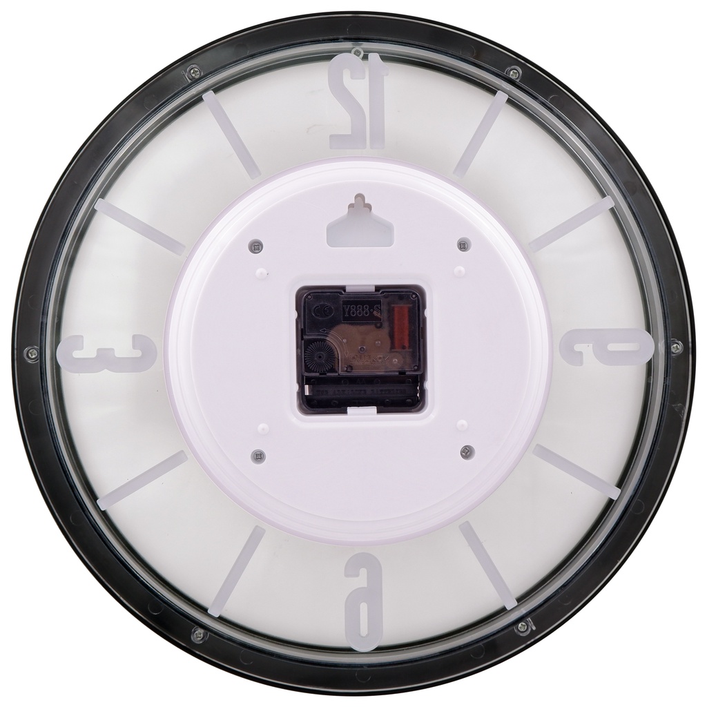 Jam Dinding Edison Sweep ES 3382 TB Timbul Plate Metal Diameter 330mm 33cm