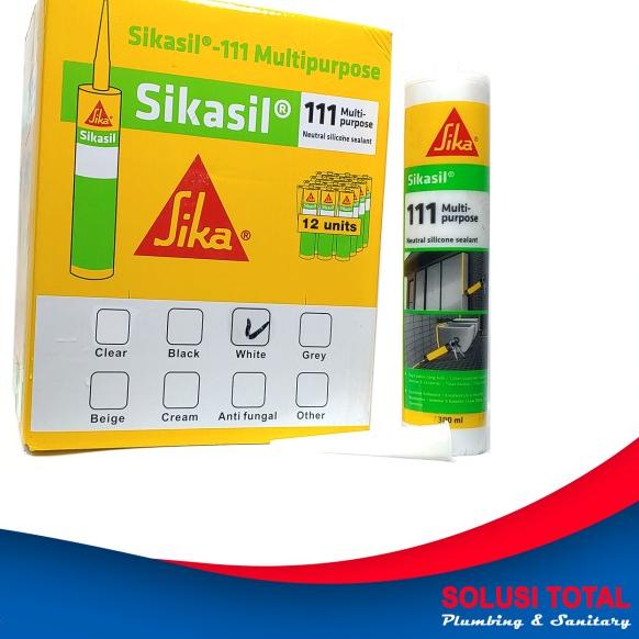 

SikaSil 111 Multipurpose White Putih Silicone Sealant Silen 300ml