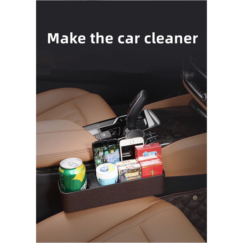 Car Seat Storage Box Kursi Mobil USB Side Pocket Cup Holder Organizer