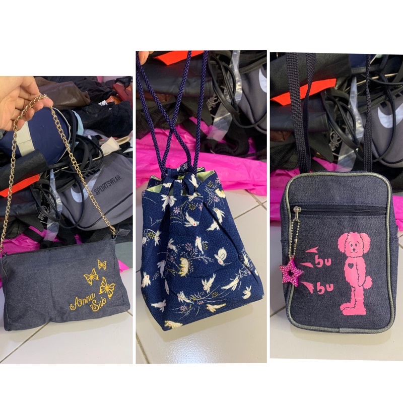 Preloved tas ketek rantai Anna Sui/tas shoulder/tas jinjing serut/sling hp