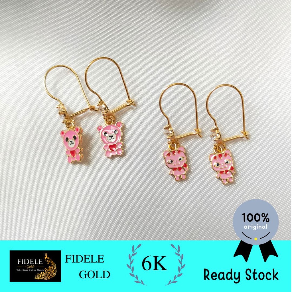 Anting Anak Lucu Anting Remaja Boneka Anting Comel Emas 300