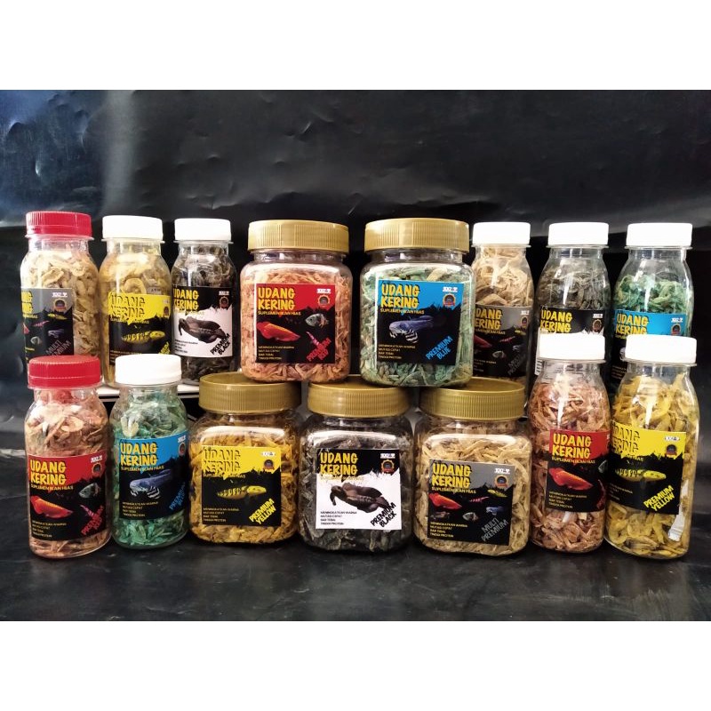 udang kering asagi new premium udang kering carophyll / shrimp kering super red yellow blue udang pa