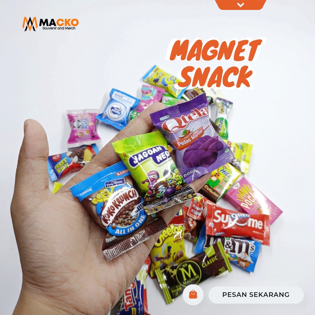 Magnet Kulkas Snack Miniatur / Miniatur Snack / Tempelan Kulkas Snack / Hiasan Kulkas Snack Viral