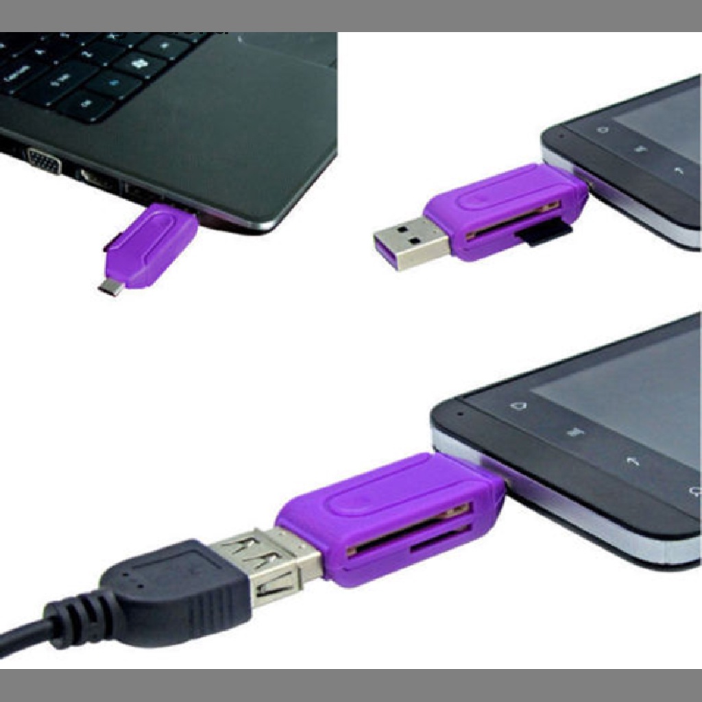 Card Reader Micro USB OTG TF / SD Untuk Handphone