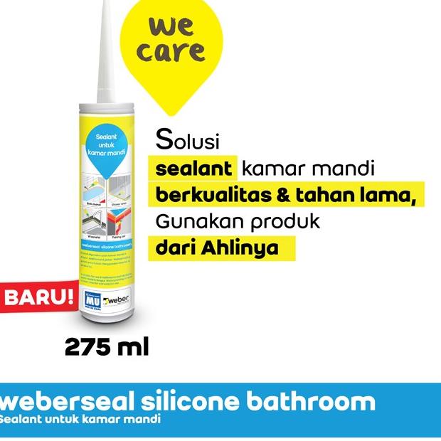 

MU Weber Weberseal Silicone Bathroom Sealant untuk Kamar Mandi 275 ml - Transparant