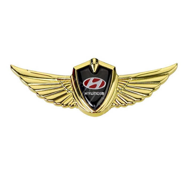 HYUNDAI Stiker Emblem Logo 3D Bahan Metal Untuk i20 Trajet H1 i10 Kona Santa Fe Getz Accent Atoz