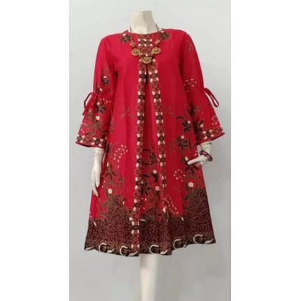[ READY STOCK ] MIDI DRESS NATAL DRESS BATIK WANITA BAJU BATIK