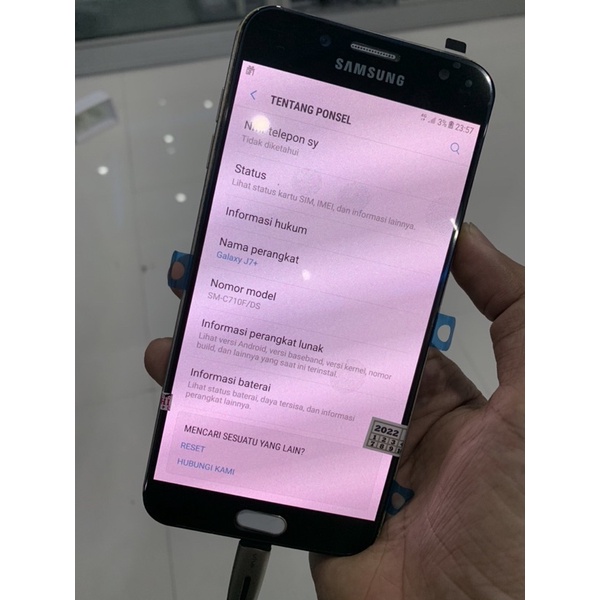 samsung j7+ minus lcd