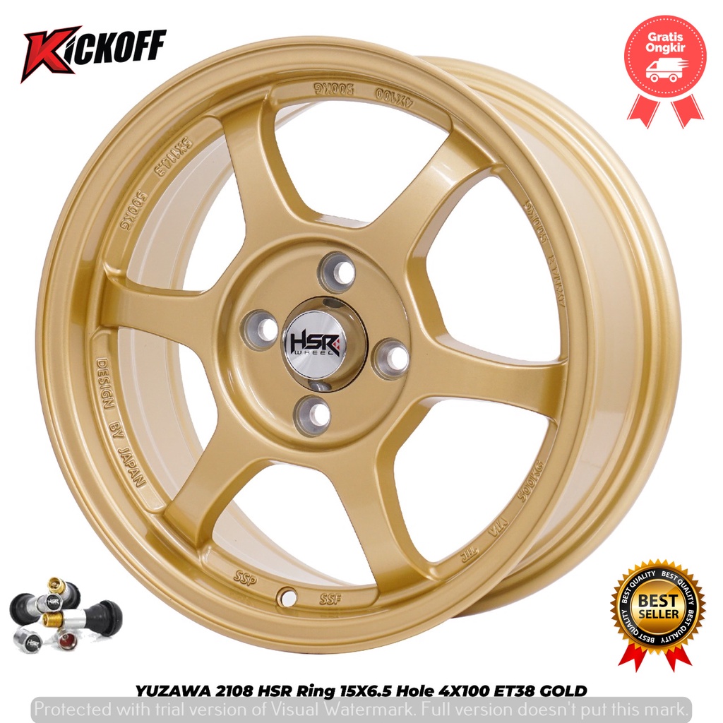 Velg Racing HSR YUZAWA Ring 15 Buat Mobil BRIO JAZZ MARCH SIRION FIESTA AGYA