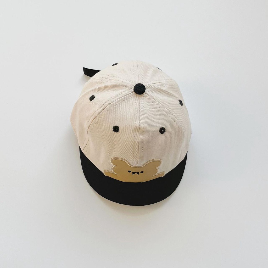 COD- Topi Baseball anak laki laki usia 1-4 tahun impor korea / topi premium impor korea Motif HUG BEAR